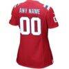 New England Patriots Nike Women's Alternate Custom Jersey - Red - Detail View
