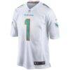 Tua Tagovailoa Miami Dolphins Nike Game Jersey - White - Side View