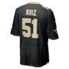 Cesar Ruiz New Orleans Saints Nike Game Jersey - Black - Detail View