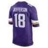Justin Jefferson Minnesota Vikings Nike Game Jersey - Purple - Detail View