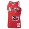 Michael Jordan Chicago Bulls Mitchell & Ness 1984/85 Hardwood Classics Rookie Authentic Jersey - Red - Back View