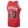 Michael Jordan Chicago Bulls Mitchell & Ness 1984/85 Hardwood Classics Rookie Authentic Jersey - Red - Detail View