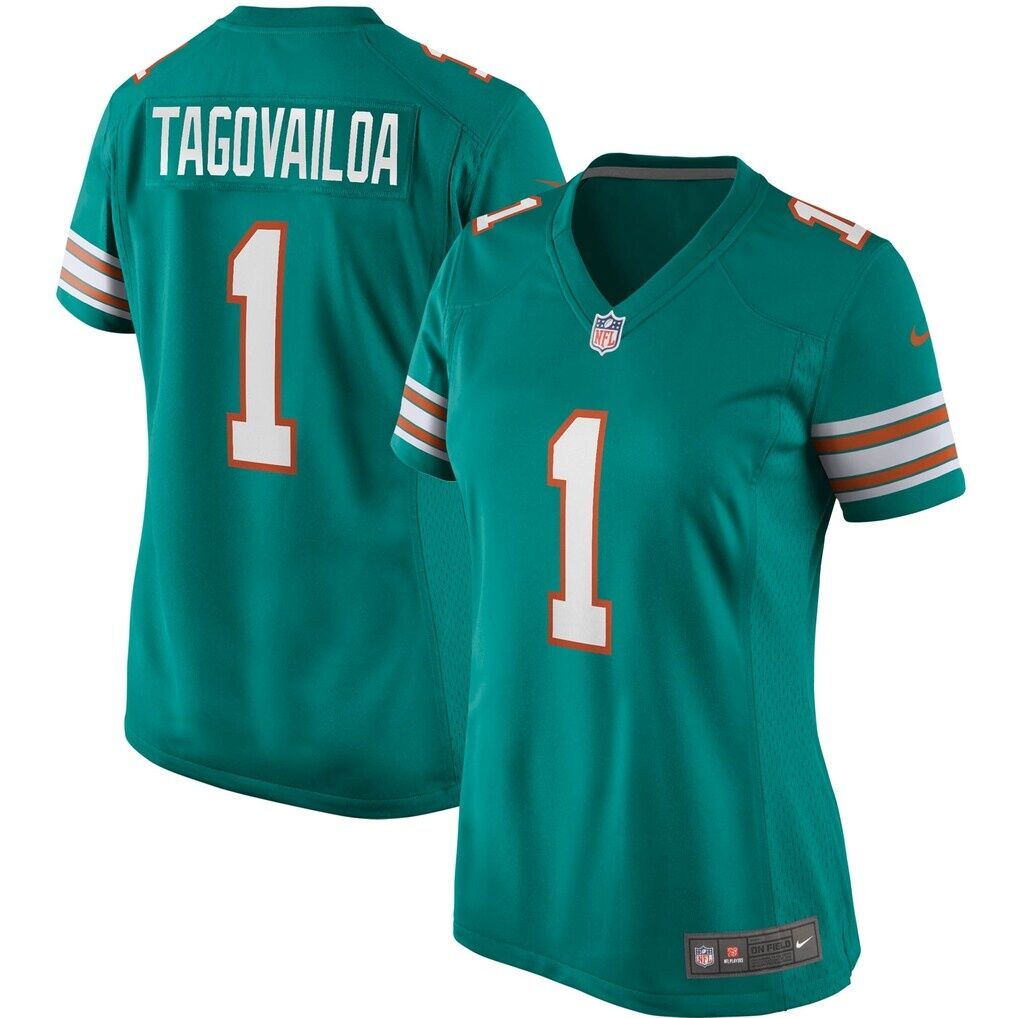 Tua Tagovailoa Miami Dolphins Nike Women's Alternate Game Jersey - Aqua