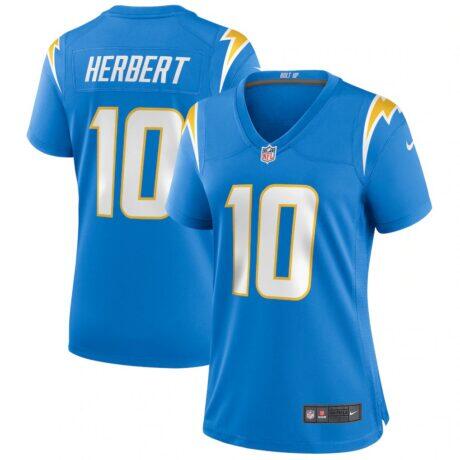 Justin Herbert Los Angeles Chargers Nike Women's Player Game Jersey - - Front View