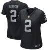 Daniel Carlson Las Vegas Raiders Nike Women's Player Game Jersey - Black - Front View