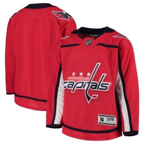 Washington Capitals Youth Home Premier Team Jersey - Red - Front View