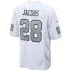 Josh Jacobs Las Vegas Raiders Nike Alternate Game Jersey - White - Detail View