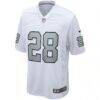 Josh Jacobs Las Vegas Raiders Nike Alternate Game Jersey - White - Side View