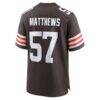 Clay Matthews Cleveland Browns Nike Game Retired Player Jersey - Brown - Detail View