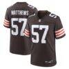 Clay Matthews Cleveland Browns Nike Game Retired Player Jersey - Brown - Front View