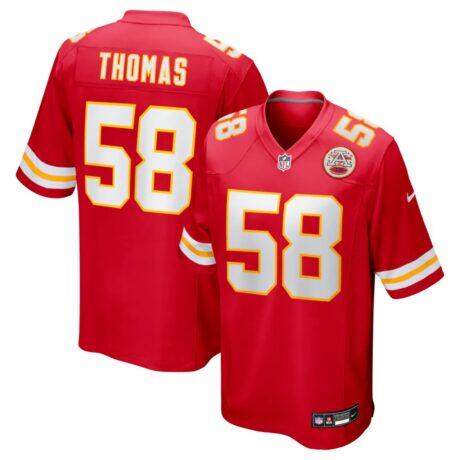 Derrick Thomas Kansas City Chiefs Nike Game Retired Player Jersey - Red - Front View