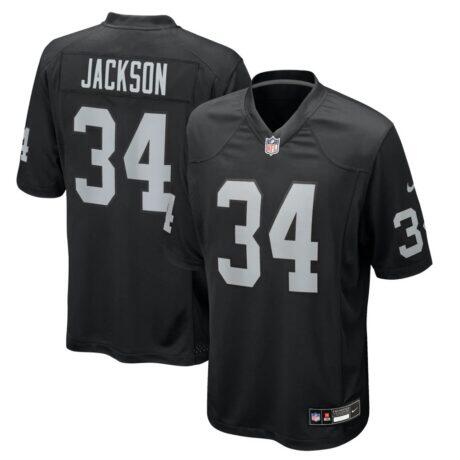 Bo Jackson Las Vegas Raiders Nike Game Retired Player Jersey - Black - Front View