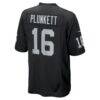 Jim Plunkett Las Vegas Raiders Nike Game Retired Player Jersey - Black - Detail View