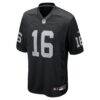 Jim Plunkett Las Vegas Raiders Nike Game Retired Player Jersey - Black - Side View
