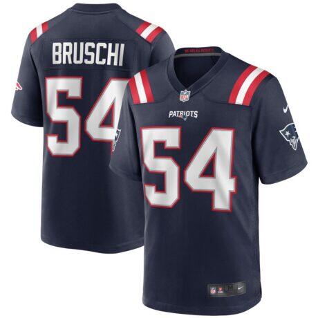 Tedy Bruschi New England Patriots Nike Game Retired Player Jersey - Navy - Front View