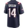 Steve Grogan New England Patriots Nike Game Retired Player Jersey - Navy - Detail View