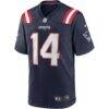 Steve Grogan New England Patriots Nike Game Retired Player Jersey - Navy - Side View