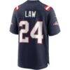 Ty Law New England Patriots Nike Game Retired Player Jersey - Navy - Detail View