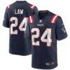 Ty Law New England Patriots Nike Game Retired Player Jersey - Navy - Front View