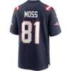 Randy Moss New England Patriots Nike Game Retired Player Jersey - Navy - Detail View