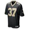 Steve Gleason New Orleans Saints Nike Game Retired Player Jersey - Black - Side View