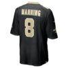 Archie Manning New Orleans Saints Nike Game Retired Player Jersey - Black - Detail View
