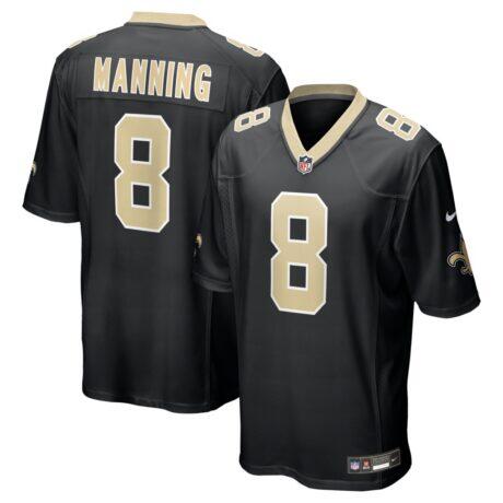 Archie Manning New Orleans Saints Nike Game Retired Player Jersey - Black - Front View