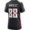 Tony Gonzalez Atlanta Falcons Nike Women's Game Retired Player Jersey - Black - Detail View