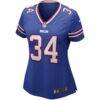 Thurman Thomas Buffalo Bills Nike Women's Game Retired Player Jersey - - Side View