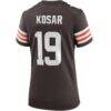 Bernie Kosar Cleveland Browns Nike Women's Game Retired Player Jersey - Brown - Detail View