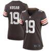 Bernie Kosar Cleveland Browns Nike Women's Game Retired Player Jersey - Brown - Front View