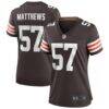 Clay Matthews Cleveland Browns Nike Women's Game Retired Player Jersey - Brown - Front View