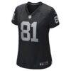 Tim Brown Las Vegas Raiders Nike Women's Game Retired Player Jersey - Black - Side View