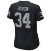 Bo Jackson Las Vegas Raiders Nike Women's Game Retired Player Jersey - Black - Detail View