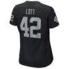 Ronnie Lott Las Vegas Raiders Nike Women's Game Retired Player Jersey - Black - Detail View