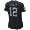 Ken Stabler Las Vegas Raiders Nike Women's Game Retired Player Jersey - Black - Detail View