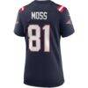 Randy Moss New England Patriots Nike Women's Game Retired Player Jersey - Navy - Detail View