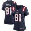 Randy Moss New England Patriots Nike Women's Game Retired Player Jersey - Navy - Front View
