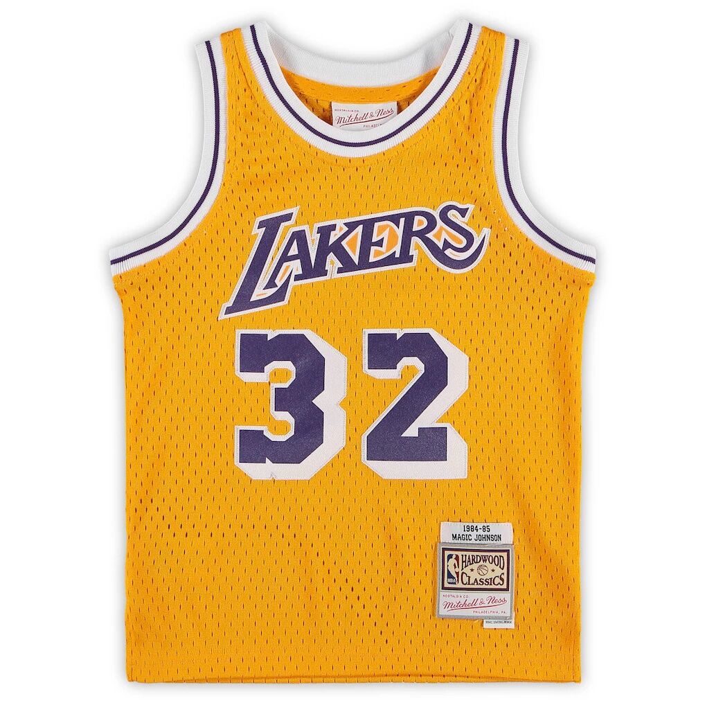 Magic Johnson Los Angeles Lakers Mitchell & Ness Preschool 1984-1985 Hardwood Classics Throwback Team Jersey