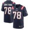 Bruce Armstrong New England Patriots Nike Game Retired Player Jersey - Navy - Front View