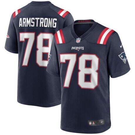 Bruce Armstrong New England Patriots Nike Game Retired Player Jersey - Navy - Front View