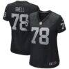 Art Shell Las Vegas Raiders Nike Women's Game Retired Player Jersey - Black - Front View