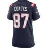 Ben Coates New England Patriots Nike Women's Game Retired Player Jersey - Navy - Detail View