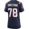 Bruce Armstrong New England Patriots Nike Women's Game Retired Player Jersey - Navy - Detail View