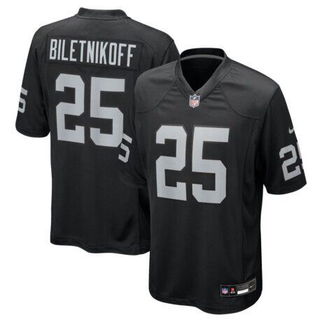 Fred Biletnikoff Las Vegas Raiders Nike Game Retired Player Jersey - Black - Front View
