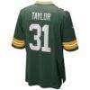 Jim Taylor Green Bay Packers Nike Game Retired Player Jersey - Green - Detail View