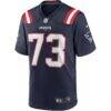 John Hannah New England Patriots Nike Game Retired Player Jersey - Navy - Side View