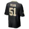 Jonathan Vilma New Orleans Saints Nike Game Retired Player Jersey - Black - Detail View