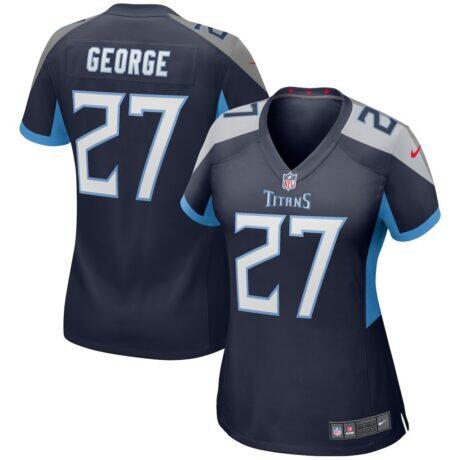 Eddie George Tennessee Titans Nike Women's Game Retired Player Jersey - Navy - Front View