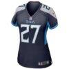 Eddie George Tennessee Titans Nike Women's Game Retired Player Jersey - Navy - Side View